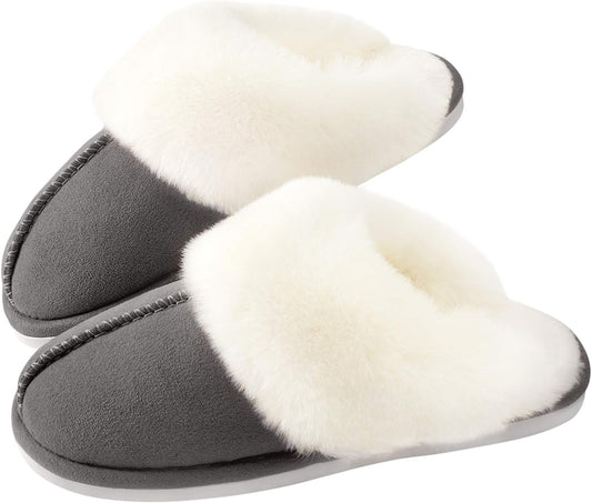 Women'S Memory Foam Slippers - Cloud-Like Comfort for Hard Floors, Ultra-Soft Machine Washable Indoor Outdoor House Shoes with Non-Slip Sole