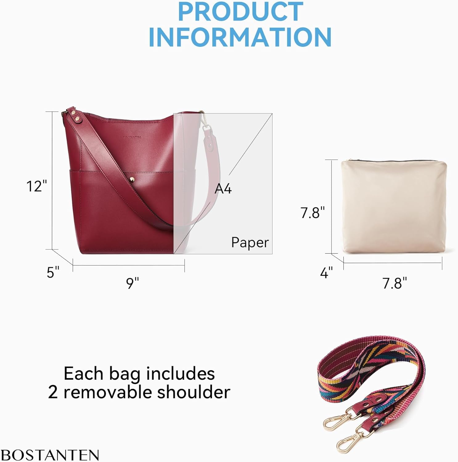 Women'S Leather Designer Handbags Tote Purses Shoulder Bucket Bags